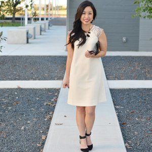 J. CREW Edged Lace Cap Sleeve Shift Dress {HH37}